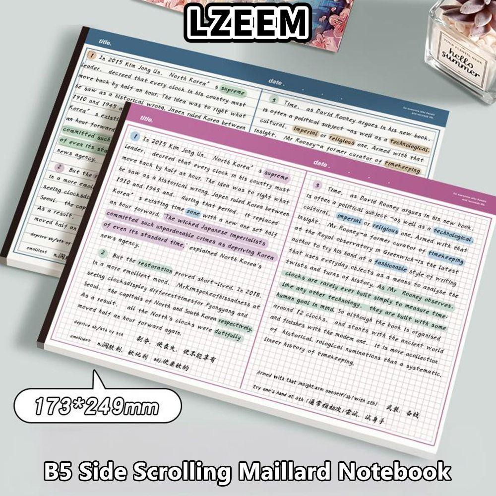 LZEEM 20 Tờ / Sách B5 Notebook, Notepad ngang có thể xé được, Giấypad B5 thân thiện với môi trường H