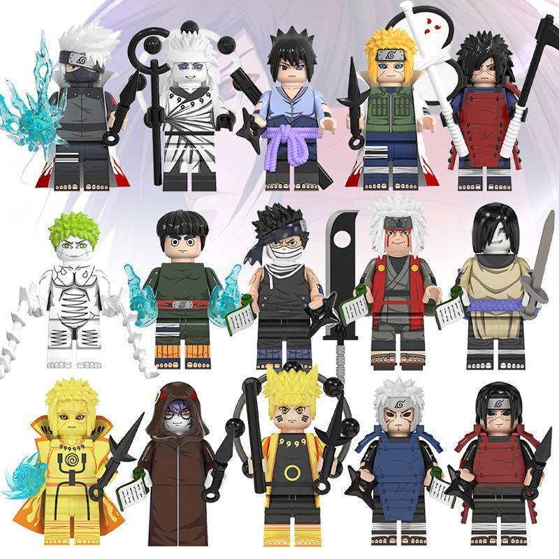 Naruto Doll Toy Spot Kakashi Naruto with Earth Puzzle Assembled Building Blocks Doll Toy Toy twvx