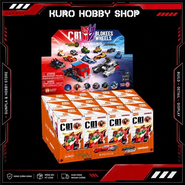 BLOKEES C01 Blokees Wheels Transformers - Mô hình gacha lắp ráp Blokees