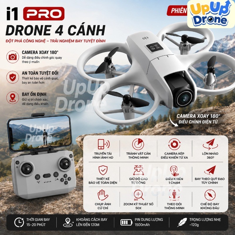 FLYCAM I1 PRO – DRONE THÔNG MINH VỚI CAMERA ĐIỀU CHỈNH 180° & TRÁNH CHƯỚNG NGẠI VẬT