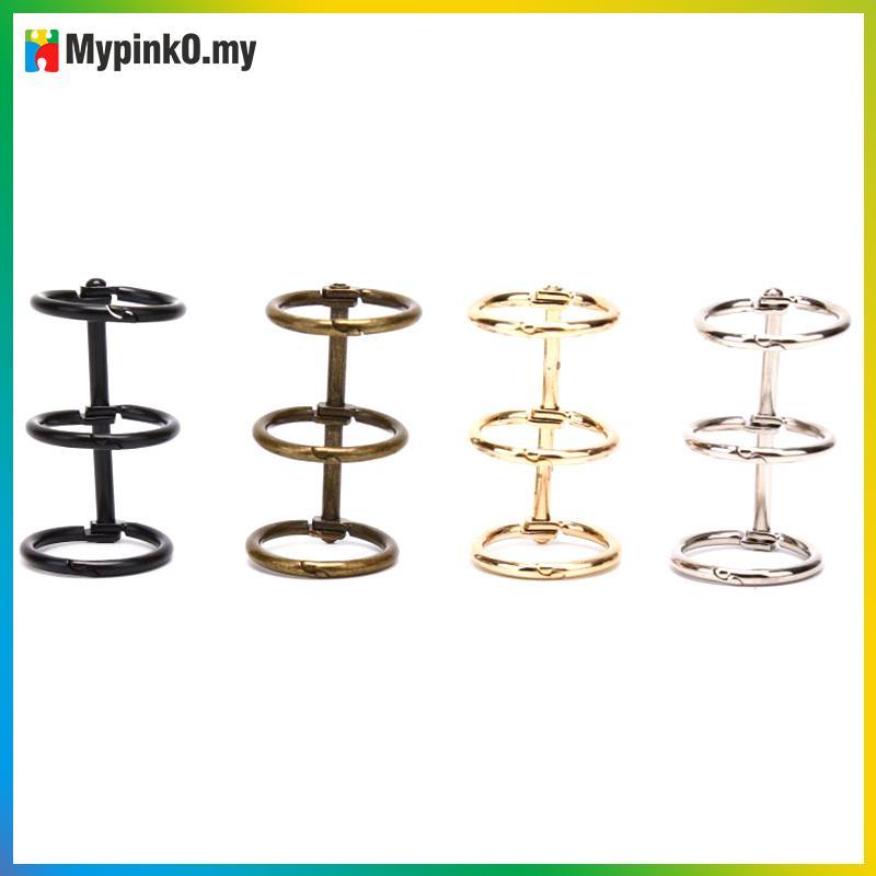 Mypink 2 Chiếc Kim Loại 3Rings Rời Lá Giấy Chất Kết Dính DIY Làm Sổ Tay Album Sổ Lưu Niệm Của Tôi