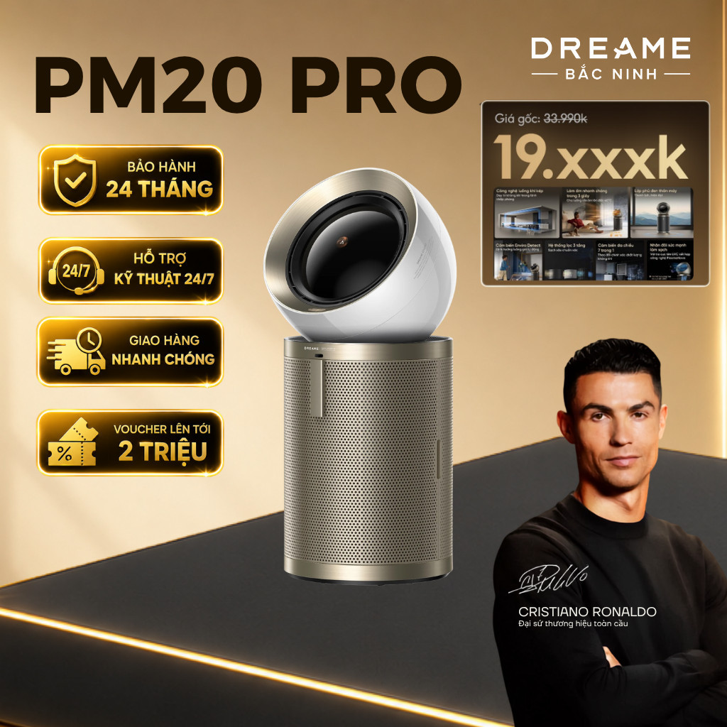 Dreame PM20 Pro/ PM20 | Máy lọc không khí thông minh | Luồng gió kép | Chế độ làm ấm 40°C | Giá tốt