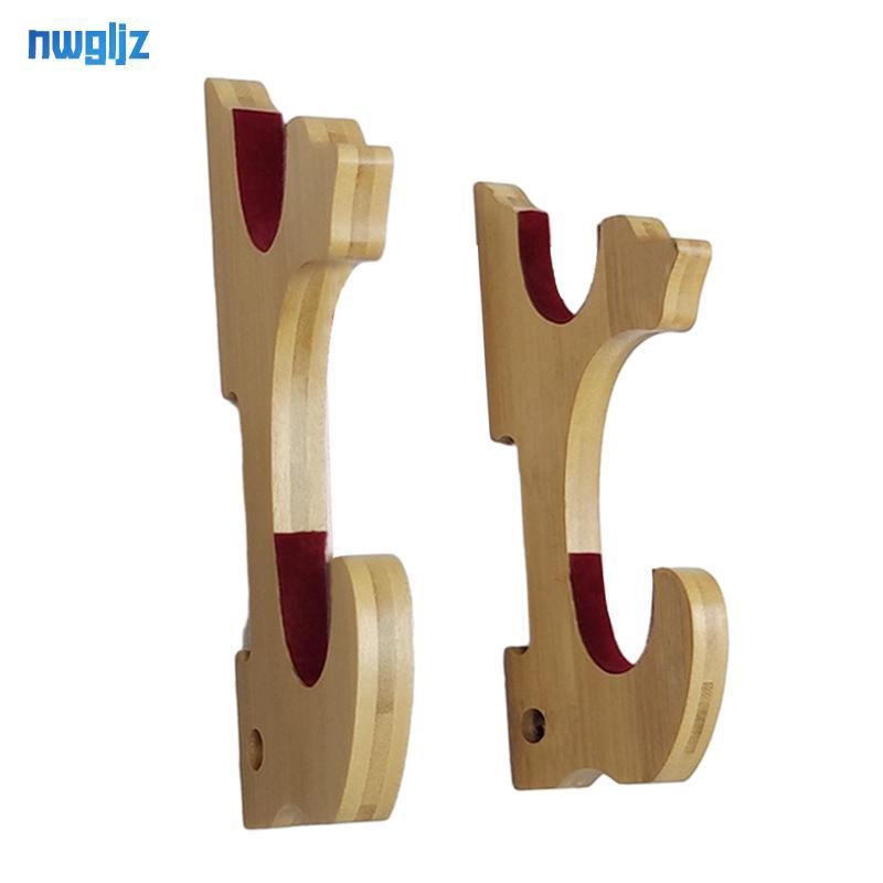 2 Miếng Thanh Kiếm Hiển Thị Đứng Treo Tường Thanh Kiếm Tre Đa Năng Nhung Đệm Móc Thích Hợp Cho Cospl