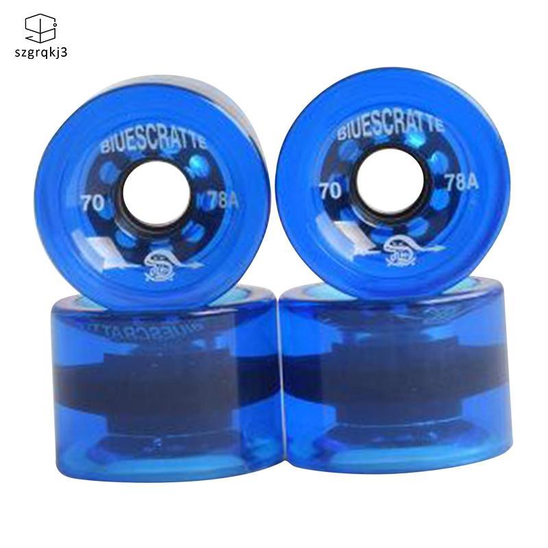 4 Miếng Ván Trượt Bánh Xe PU Thay Thế Longboard Mini Cruiser Con Lăn Giảm Rung Thích Hợp Cho Trẻ Em 