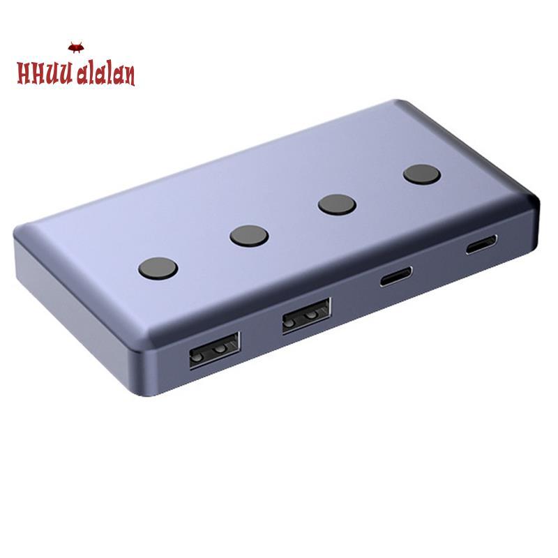 USB C sang Type C Bộ chia USB 10Gbps USB 3.2 Gen 2 Powered USB C Hub 6 trong 1 Nút chuyển đổi cho PC