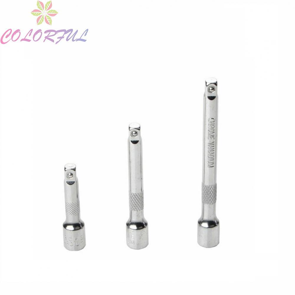 Extension Bar Silver Chrome vanadium steel Repair Workshop 3pcs Useful