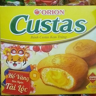 Bánh Custas 12 vị kem trứng, Tiramisu, cốm, dưa lưới Orion
