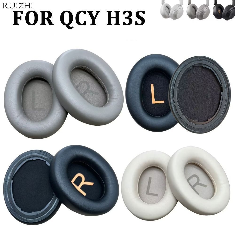 Dành Cho QCY H3S 1 Cặp Miếng Lót Tai Thay Thế Memory Foam Mềm Đệm Tai Nghe Da Protein Earmuff