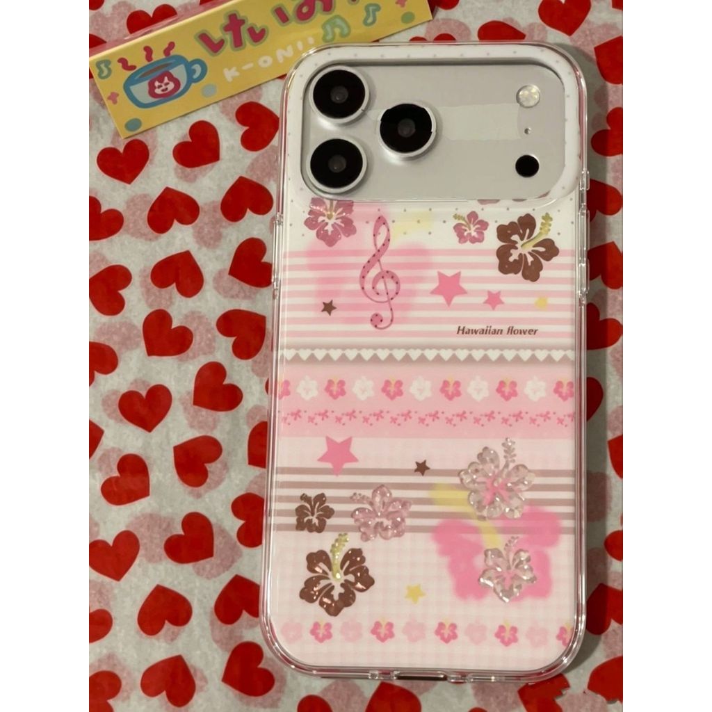 Ốp Điện Thoại Thích Hợp Cho iPhone X XS XR XSMAX 11 12 13 14 15 16 17 Pro max Plus Màu Hoa Hibiscus 