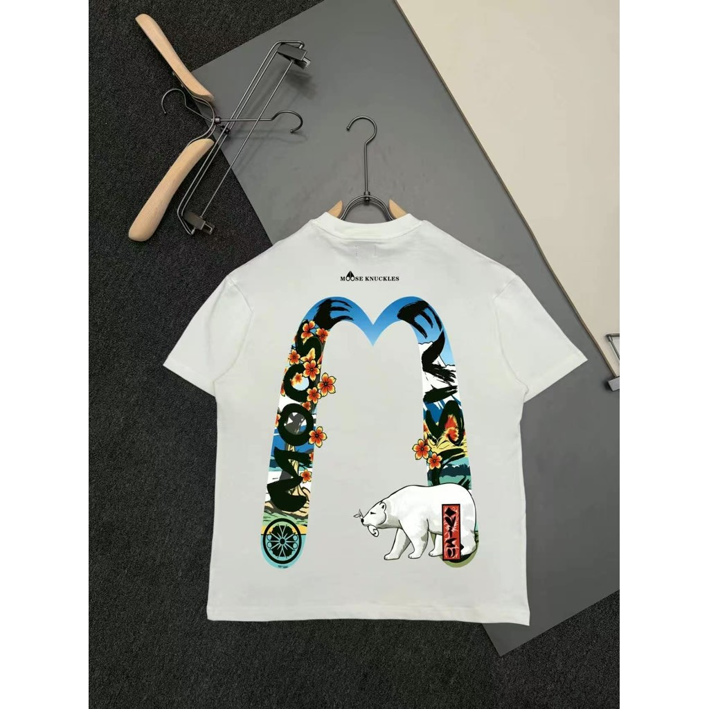 Áo thun Evisu / Áo thun Evisu in hình ngắn tay nam nữ Áo thun mặc bên ngoài Áo thun cặp đôi Áo thun 