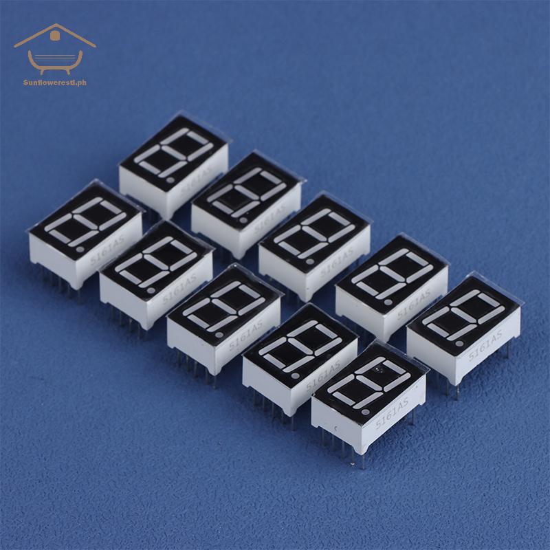 Sun 10 Chiếc Kỹ Thuật Số Tubemon AnodeCathode 0.56 Inch 10Pins 5161AS 5161BS 1 Bit Chữ Số 7 Phân Đoạ