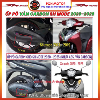 Ốp pô Hàng Artistar Cho Sh Mode Các Đời Xe Từ 2013 - 2019 và Sh mode 2026 - 2020 Vân Cacbon Đẹp Bền