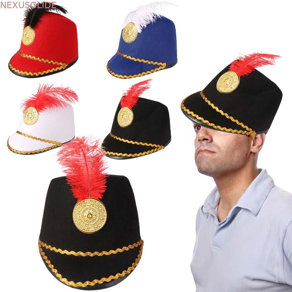 NEXUSGLIDE Marching Band Hat, Dress Up Sun Protection Uniform Hat, Mũ sành điệu Circus Ringmaster vớ