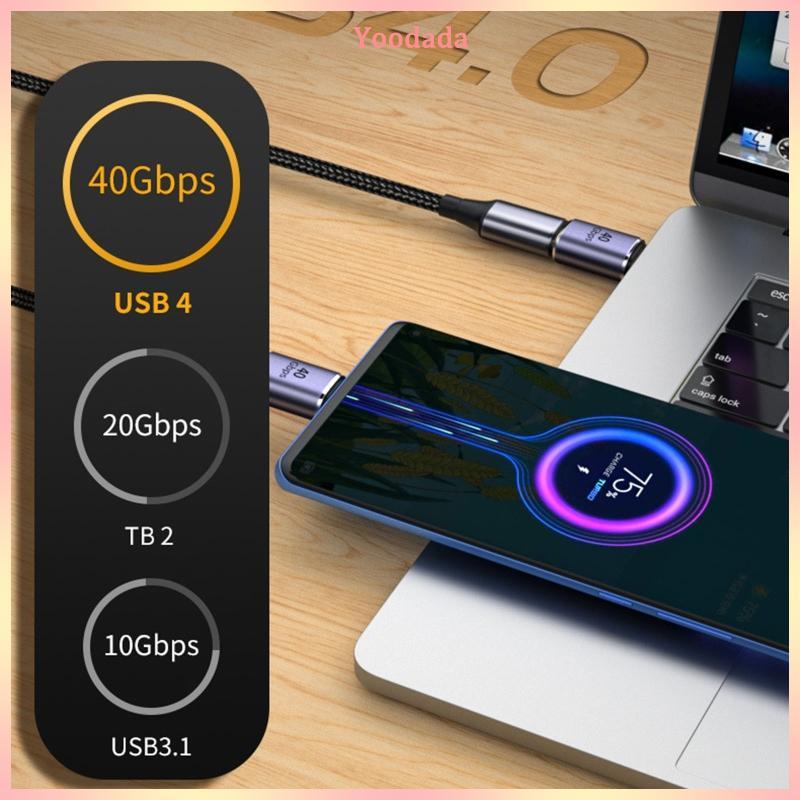 YOO Hợp Kim Nhôm USB C Sang Type-C Adapter Nữ Sang Nam Type-C 40Gbps