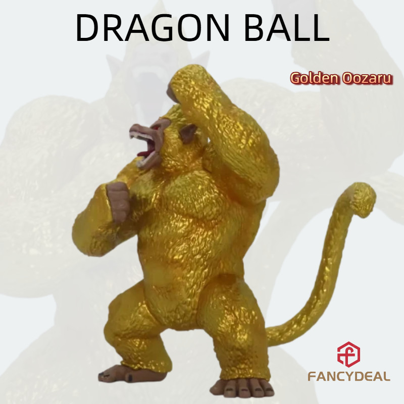 DRAGON BALL Vàng Oozaru Hình Chất Liệu PVC Kích Thước Không Quy Mô Mạ Điện Lông Vàng gầm rú Tư Thế T