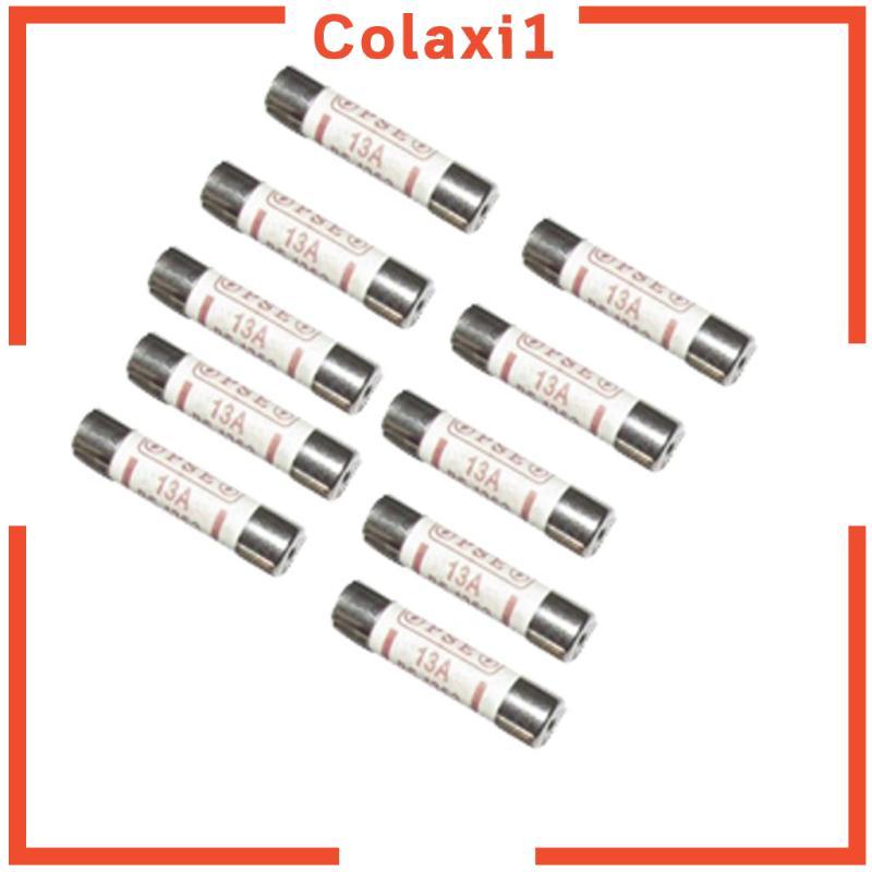 10x Cầu Chì Gốm Cầu Chì Ống BS1362 13A Điện Gia Đình Văn Phòng Chính Cắm