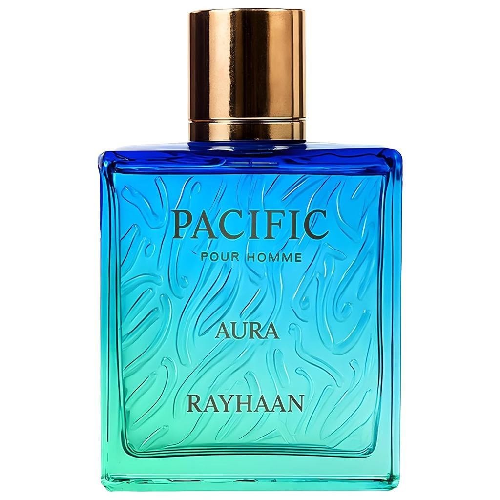 Rayhaan Pacific Aura-Citrus, Aroma, Mint, Amber, Fresh-Mens Perfume Spray, 3.4oz / 100ml X5MC