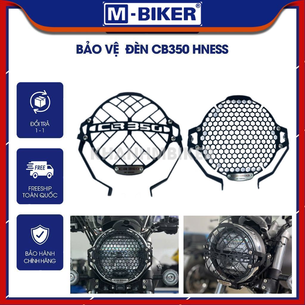 Bảo vệ đèn Honda CB350 Hness - Che đèn CB350 chính hãng từ M-Biker