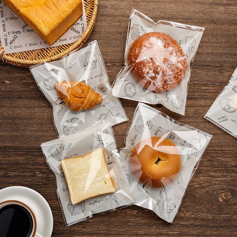 Bagel Bagel Bánh mì Ziplock Túi đóng gói Nướng bánh mì nướng Túi Ou Bao bì riêng biệt Túi đựng thực 