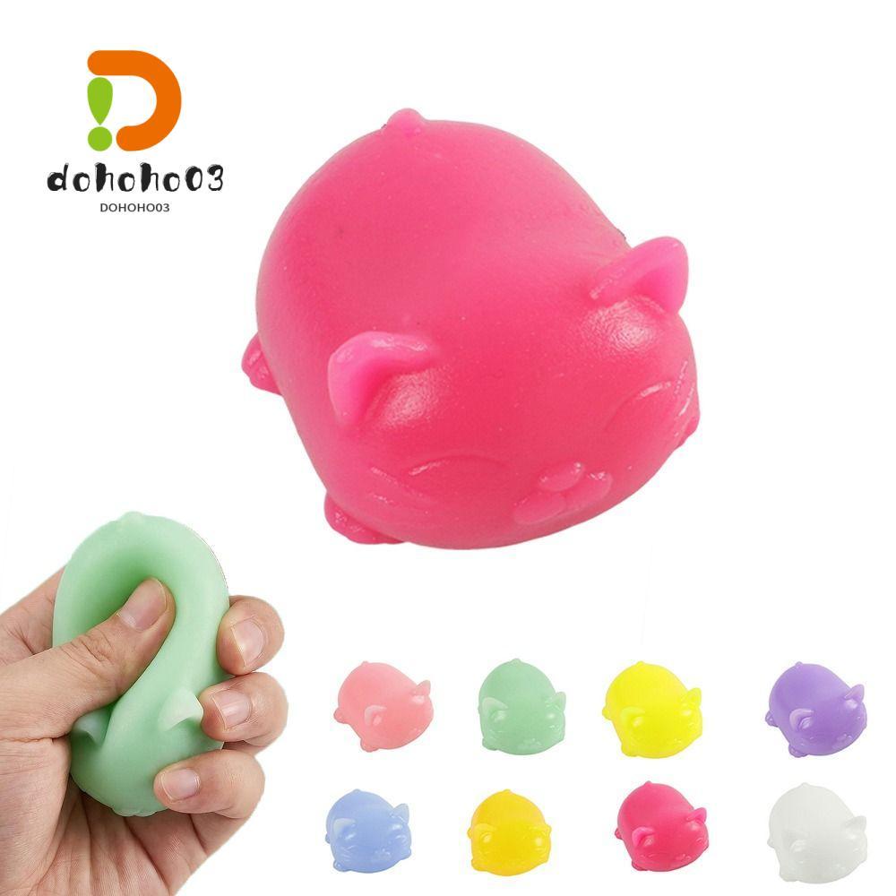 DOHOHPH Mèo Squeezy Toy, Squishy Giảm Căng Thẳng Mèo Bóng Căng Thẳng, Co Giãn Siêu Mềm Mèo Squishy Đ