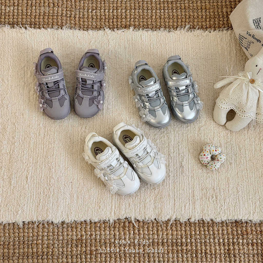 Giày thể thao Ballet Lưới thoáng khí Retro Flower Girls Jogging