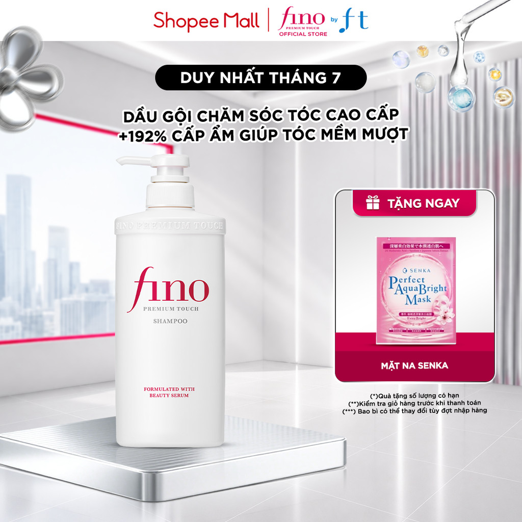 FINO DẦU GỘI CHĂM SÓC TÓC CAO CẤP 550ML (FINO PREMIUM TOUCH SHAMPOO B 550ML)
