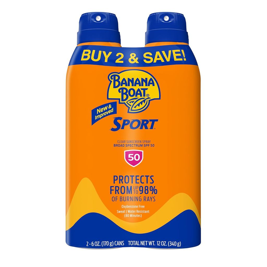 Xịt chống nắng Banana Boat Sport Ultra SPF 50 | Xịt chống nắng Banana Boat SPF 50, nước, Oxybenzone 