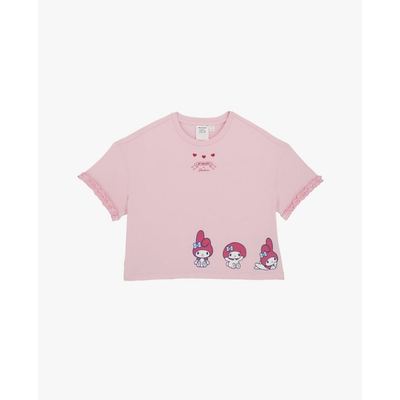SKECHERS - Áo thun bé gái cổ tròn Hello Kitty & My Melody_SL226G256-003G