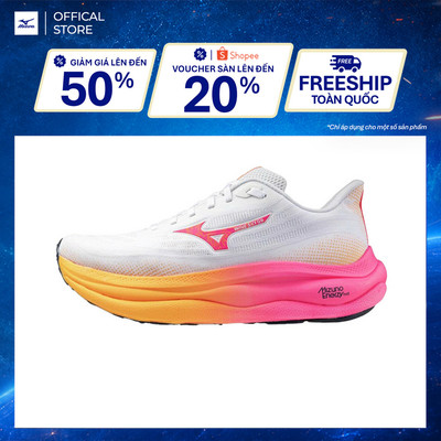 Giày Chạy Bộ Unisex Mizuno Wave Sky 9 - Trắng Cam - J1GD255401