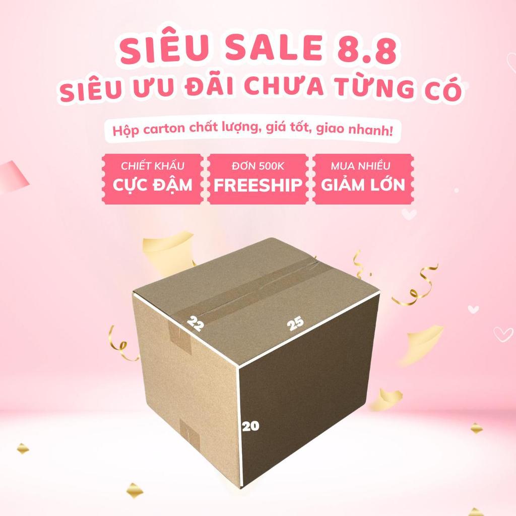 hộp carton đóng gói hàng 25x22x20 bộ 50