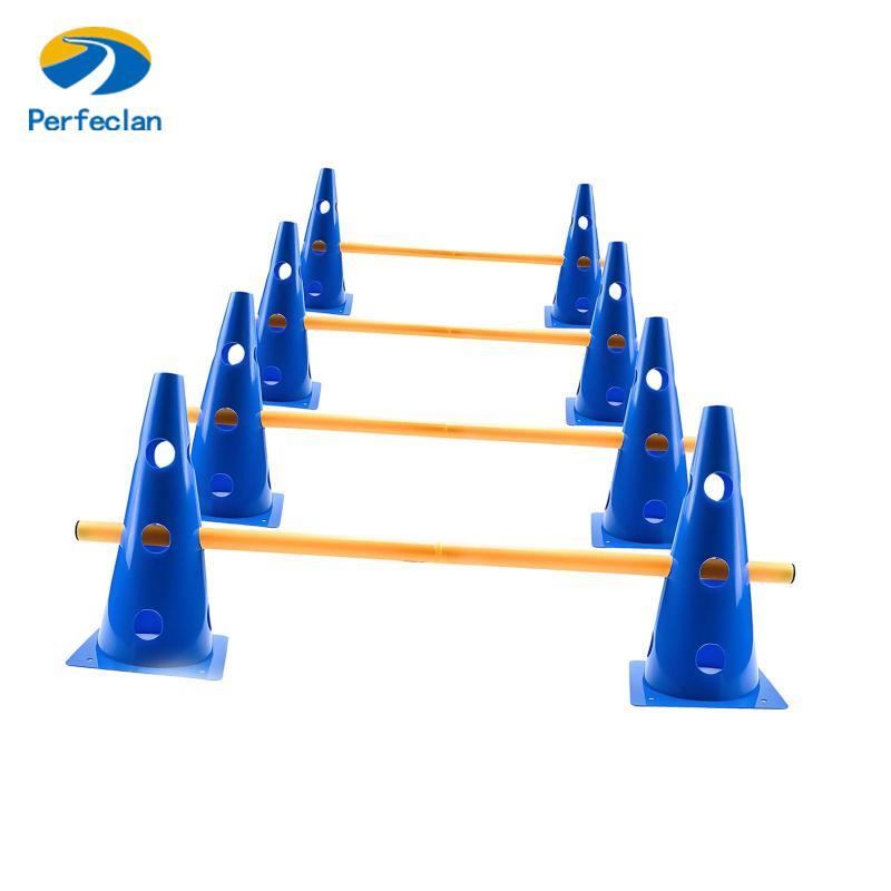 Perfeclan Dog Agility Hurdle Cone Set Heavy Duty Huấn luyện bóng đá Nón và Cực