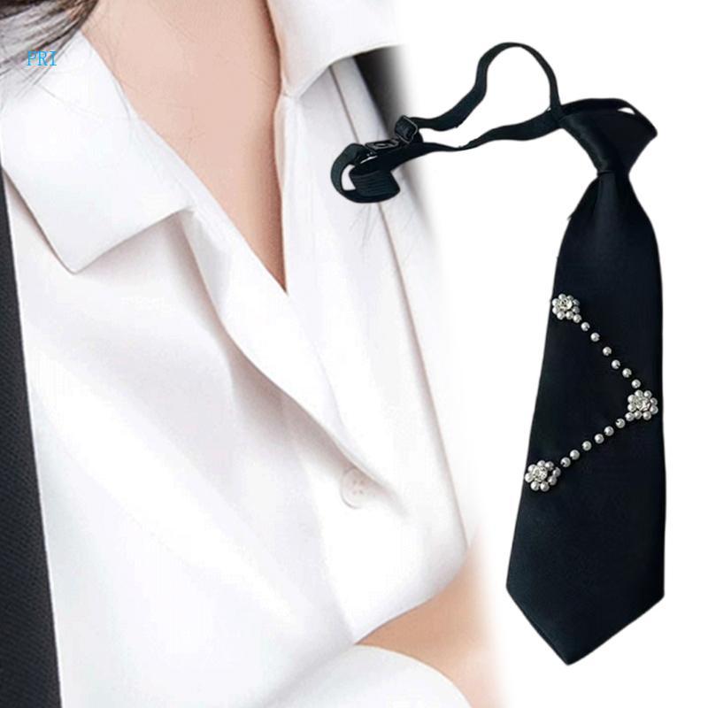 Pri Dây buộc JK có thể điều chỉnh với nơ Preepy Look Đồng phục đi học Bowtie Cà vạt tối