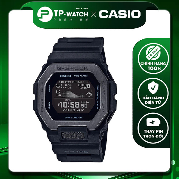 Đồng Hồ Nam Dây Nhựa Casio G-Shock GBX-100NS-1DR Bluetooth - Đo Thủy Triều | G-Shock GBX-100NS-1 G-L