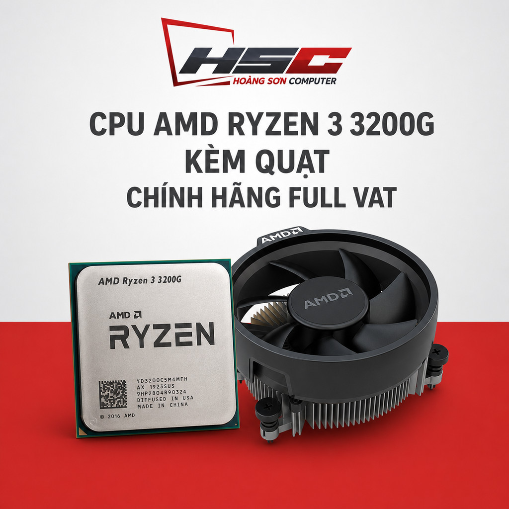 CPU AMD Ryzen 3- 3200G(kèm quạt) - HÀNG NEW CHÍNH HÃNG FULL VAT