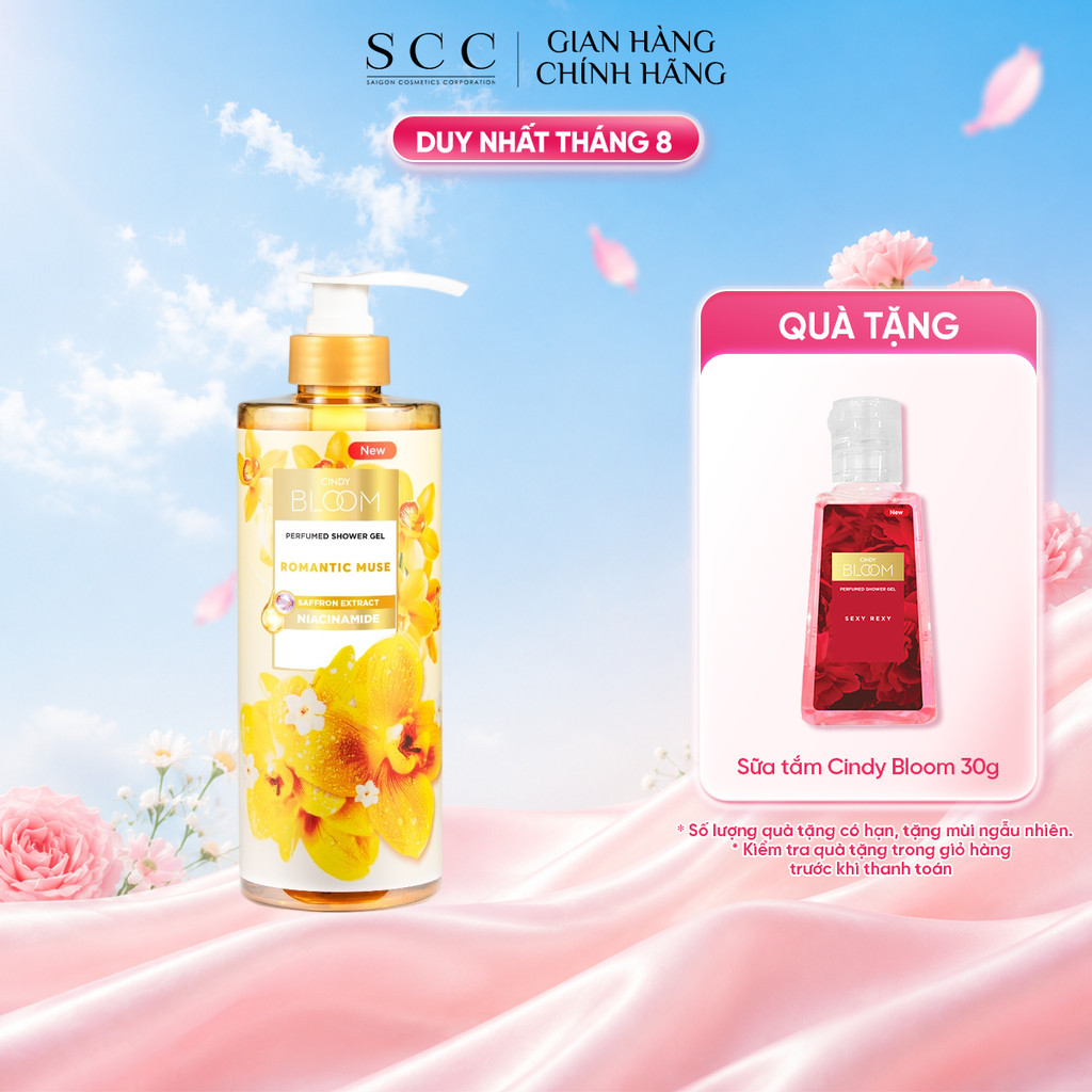 Sữa Tắm Nước Hoa CINDY BLOOM Romantic Muse Hương Quyến Rũ Lãng Mạn 640g/chai