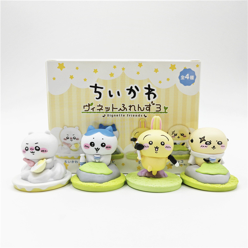 Hộp bí ẩn gấu tự hủy Xiaokuan Aijiyi và Gourmet P3 Uzaqi Crazy Lion Xiaoba Trang trí máy tính để bàn