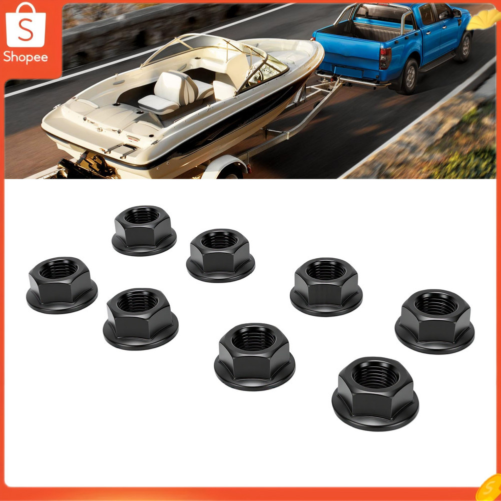Musical_shop_center-VN 8 chiếc Đai ốc bánh xe kéo 5/8-18 Mặt phẳng mặt bích cho 7K 8K 10K 12K Trục 1