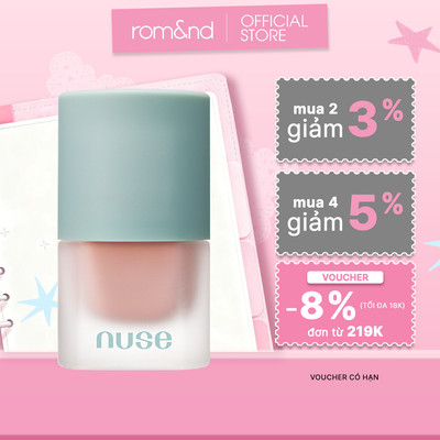 [Nuse] Má Hồng Dạng Kem Mịn Lì, Thuần Chay Nuse Mousse Care Cheek 16ml