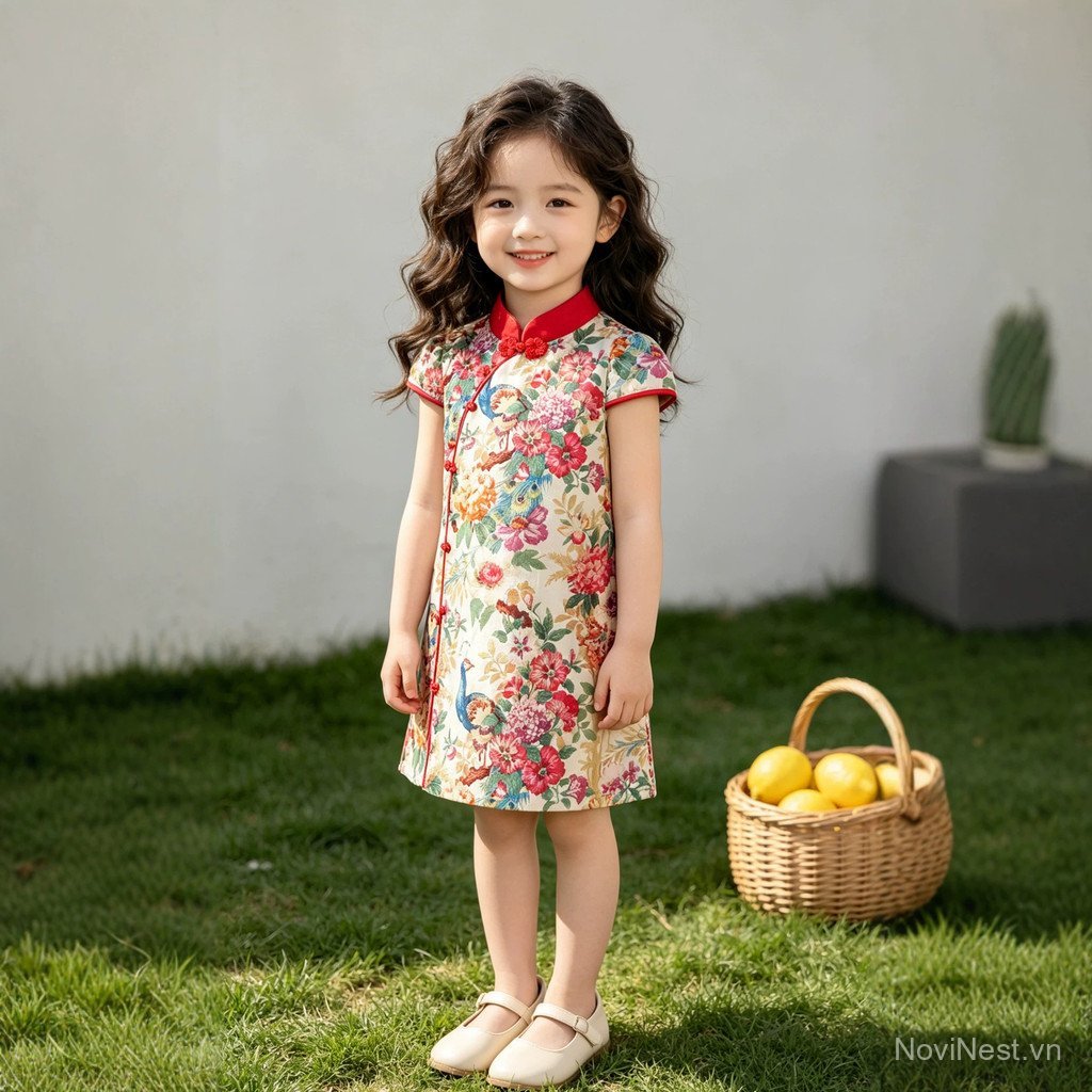 Children's Cheongsam, Thin Style, Chinese Style Dress for Kids, Retro Modified Cheongsam Dress for Y