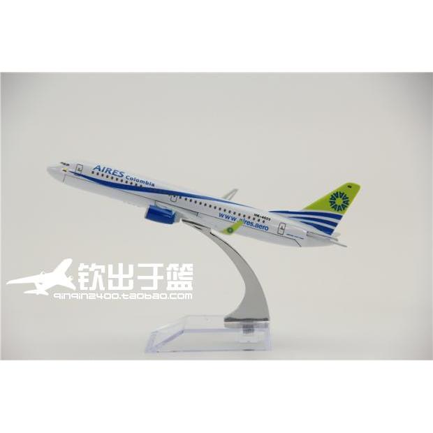 Mẫu máy bay Boeing 737-800 Colombia Máy bay kim loại Mô hình máy bay 16cm