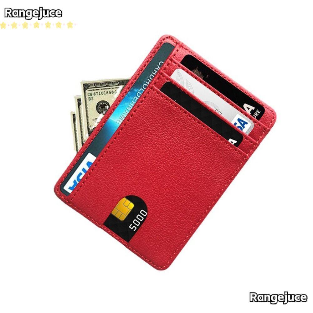RANGEJUCE Ví Da Đựng Tiền Thẻ Tín Dụng Ví Nam Nữ Ví Mini 8 Khe Cắm