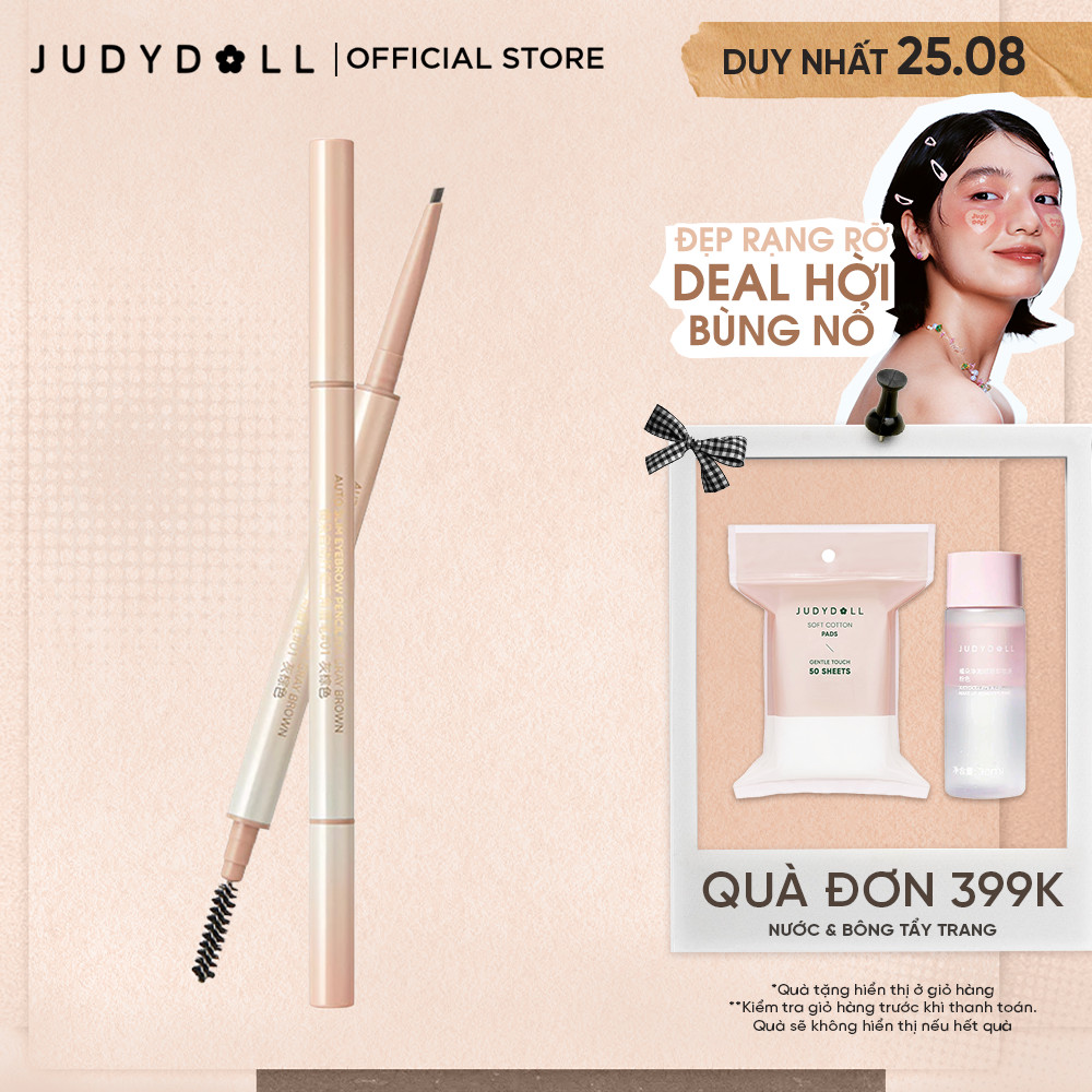Chì Kẻ Mày JUDYDOLL Define Eyebrow Pencil Siêu Mảnh Phẩy Sợi Sắc Nét Lâu Trôi Chống Nước 80mg