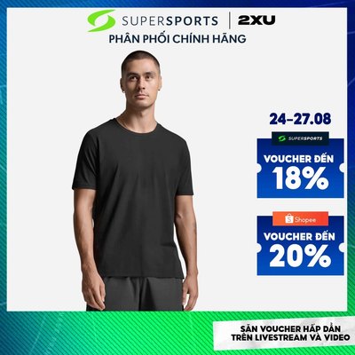 Áo Thun Nam 2XU Motion Cotton Flex - MR7427a-BLK/BLK