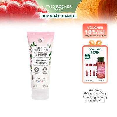 Mặt Nạ Ngủ Làm Sáng Da Yves Rocher Bright Botanical Brightening Anti-Dark Spot Sleeping Mask Tube 75ml
