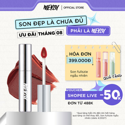 [New][GLAM EDITION] Son Vỏ Bạc Kem Lì Mềm Mịn, Lâu Trôi Merzy The Glam Mellow Tint 4g