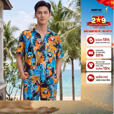 Bộ quần áo lanh nam May 10 mã 060126245ON 7