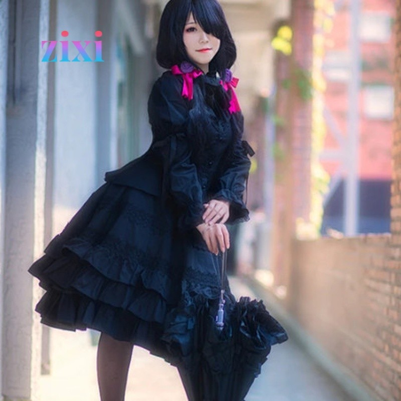 Trang phục cosplay Date A Live, trang phục cosplay Tokisaki Kurumi Gothic, váy phong cách Gothic hai