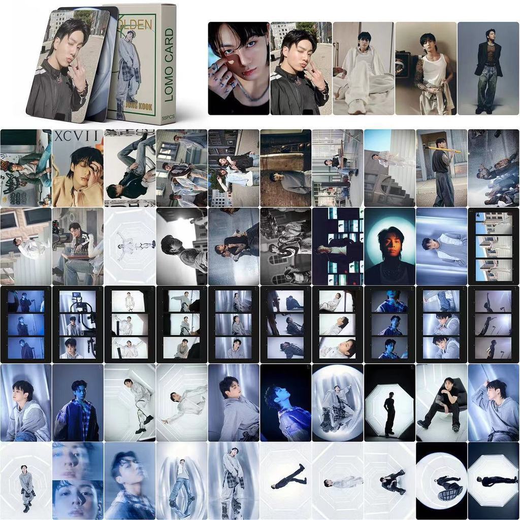 55 JUNGKOOK Album Mới GOLDEN Photocards Tian JUNGKOOK Hàng Hóa LOMO Thẻ