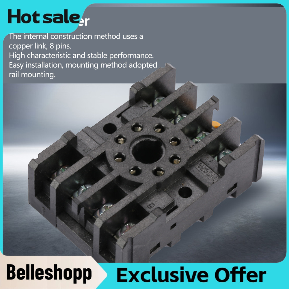 Belleshopp Belleshopp Rơ Le Giá Đỡ PF085A 300V 7A 8Pin Ray Lắp Ổ Cắm Điện Đế