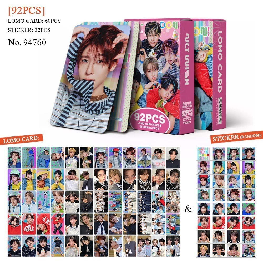Sản Phẩm Mới 92 Miếng NCT WISH Nhật Bản Đơn YO-I-DON BOY Star KPOP Hàng Hóa LOMO Photocard